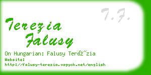 terezia falusy business card